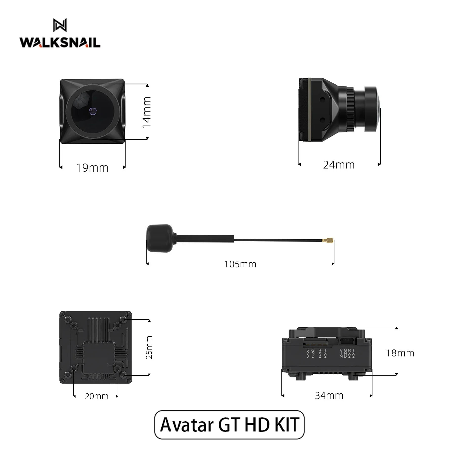 Walksnail Avatar GT HD KIT 2W  - đánh giá và giá Drone Racing Antenna