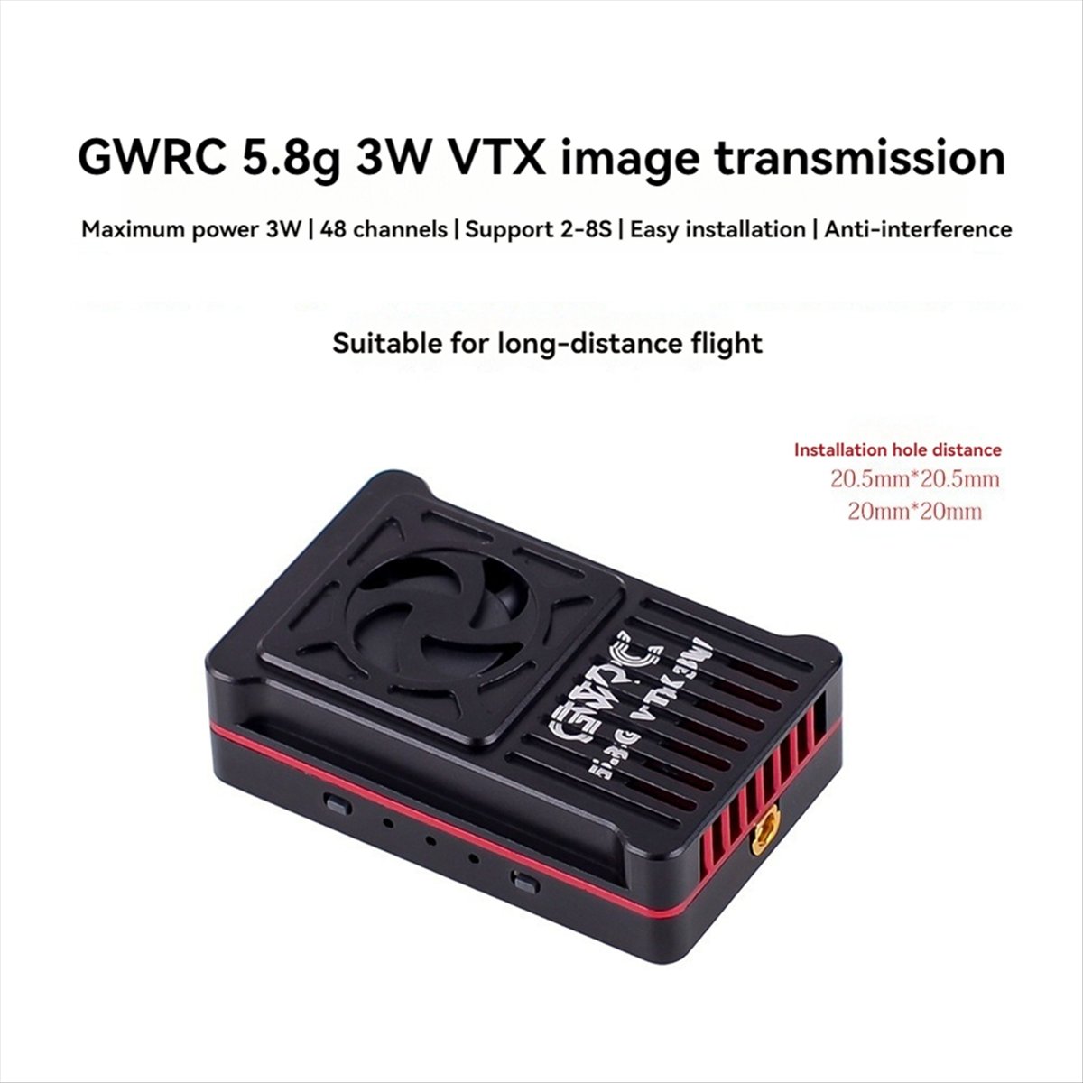 5.8G 3W VTX Video Transmitter  - đánh giá và giá Drone Racing Vtx