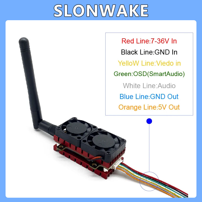 SLONWAKE 5.8G 48CH 4.2W VTX Ad - đánh giá và giá Drone Racing Vtx